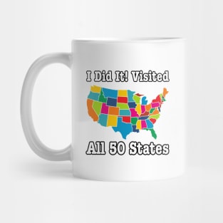 Visited All 50 States- USA States Mug